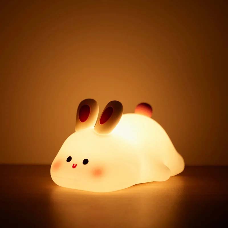 Silikone Kanin Natlampe: Blødhed og Nattet sikkerhed
