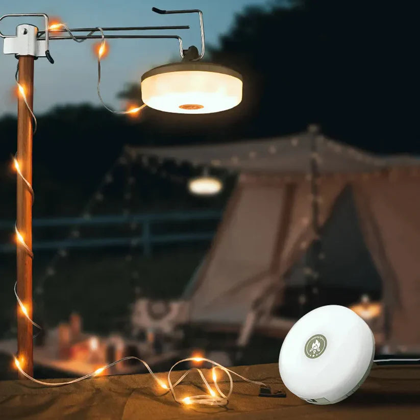 Tehokas LED-ulkosalamppu pitkällä akunkestolla