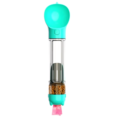 Botella 4-en-1 para hidratar y nutrir a tu perro 